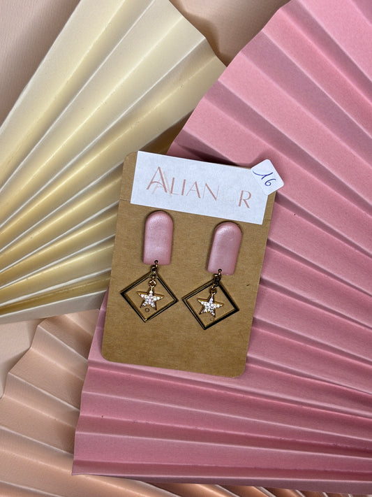 Boucles polymère Rose