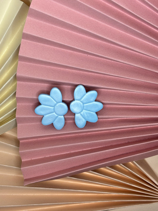 Boucles Aude bleu pastel nacre